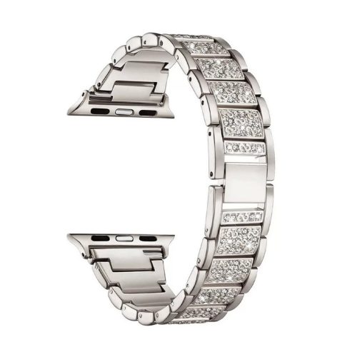 Apple Watch csillagfény strasszköves fém szíj 42/44/45/46/49mm
