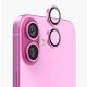 Applikátoros rózsaszín kamera védő 9H iPhone 16, 16 Plus