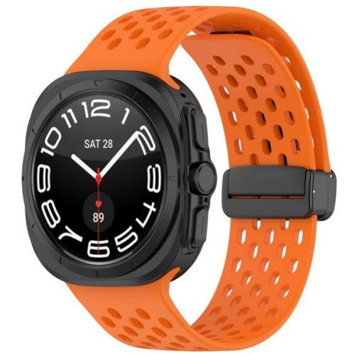 Galaxy Watch Ultra narancssárga sport szilikon óraszíj