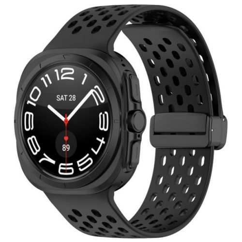 Galaxy Watch Ultra fekete sport szilikon óraszíj