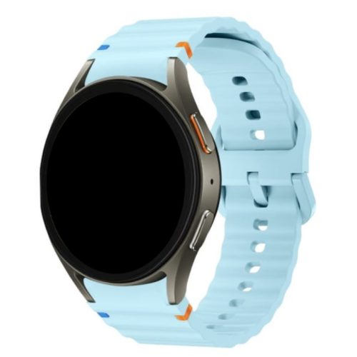 Android ködkék hullámos szilikon óraszíj - 20mm