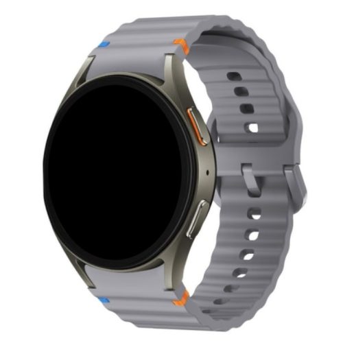 Android sötétszürke hullámos szilikon óraszíj - 20mm