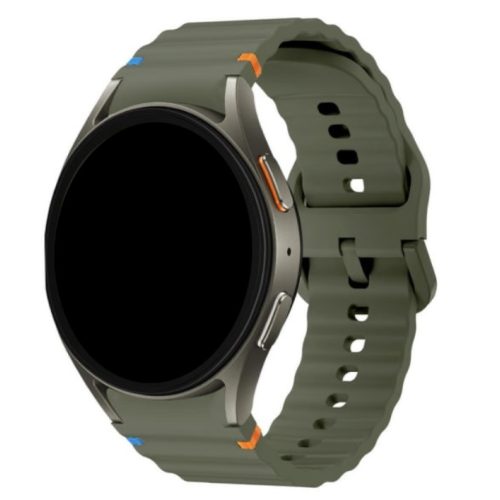Android zöld hullámos szilikon óraszíj - 20mm