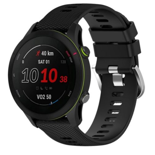 Android fekete szilikon óraszíj - 22mm