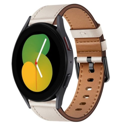 Android bézs bőr óraszíj - 22mm