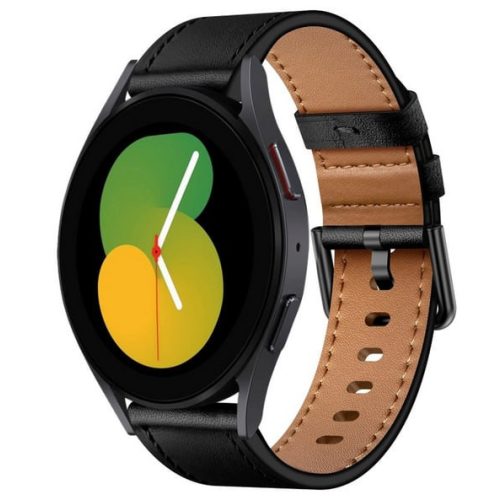 Android fekete bőr óraszíj - 22mm