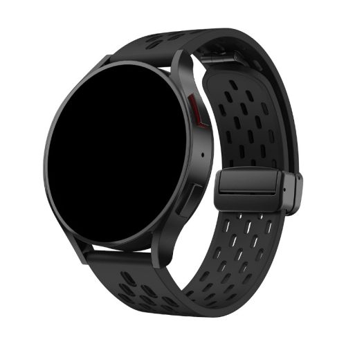 Android fekete sport szilikon óraszíj - 22mm