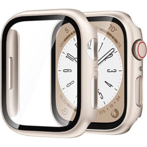 Apple Watch csillagfény védőtok edzett üveggel 41 mm