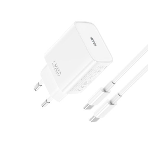 XO CE15 hálózati gyorstöltő adapter 20W - USB-C/USB-C kábellel
