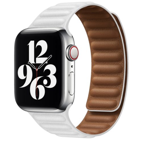 Apple Watch fehér bőr szíj 38/40/41/42 (series10)mm