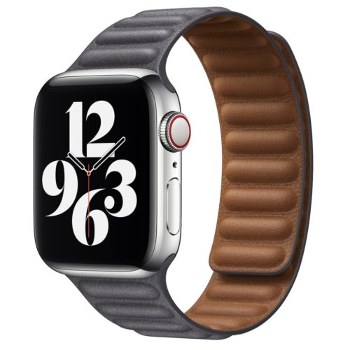 Apple Watch szürke bőr szíj 38/40/41/42 (series10)mm