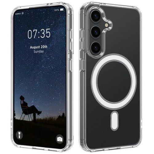 Samsung Galaxy S24 Plus mágneses átlátszó szilikon tok